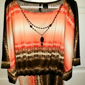 Banded waist womens shirt